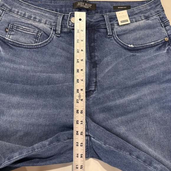 Judy Blue Jeans Women 18W Skinny Fit High Waist Tummy Control Stretch Distressed - Picture 9 of 12